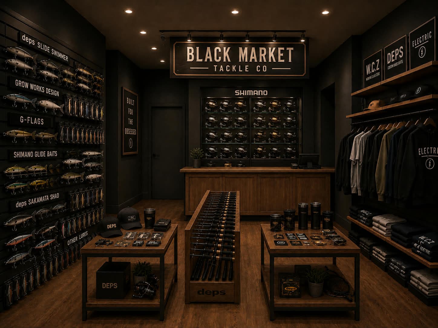 Black Market Tackle Co storefront